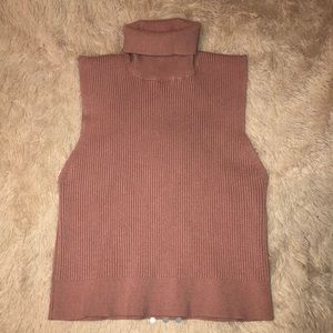 Forever 21 Pink Turtleneck Crop Top